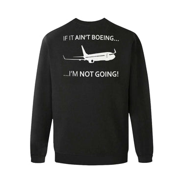 BOEING I AM NOT GOING Men's Oversized Fleece Crew Sweatshirt e-joyer